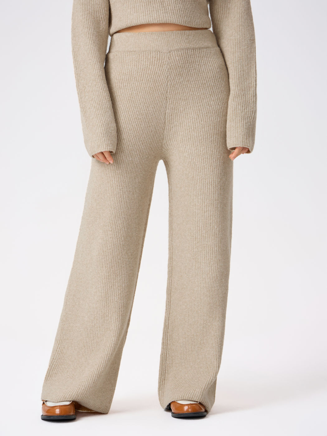 Wool-blend Knitted Trousers