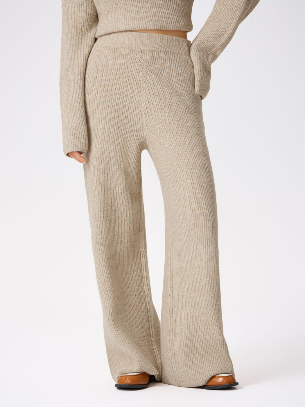 Wool-blend Knitted Trousers