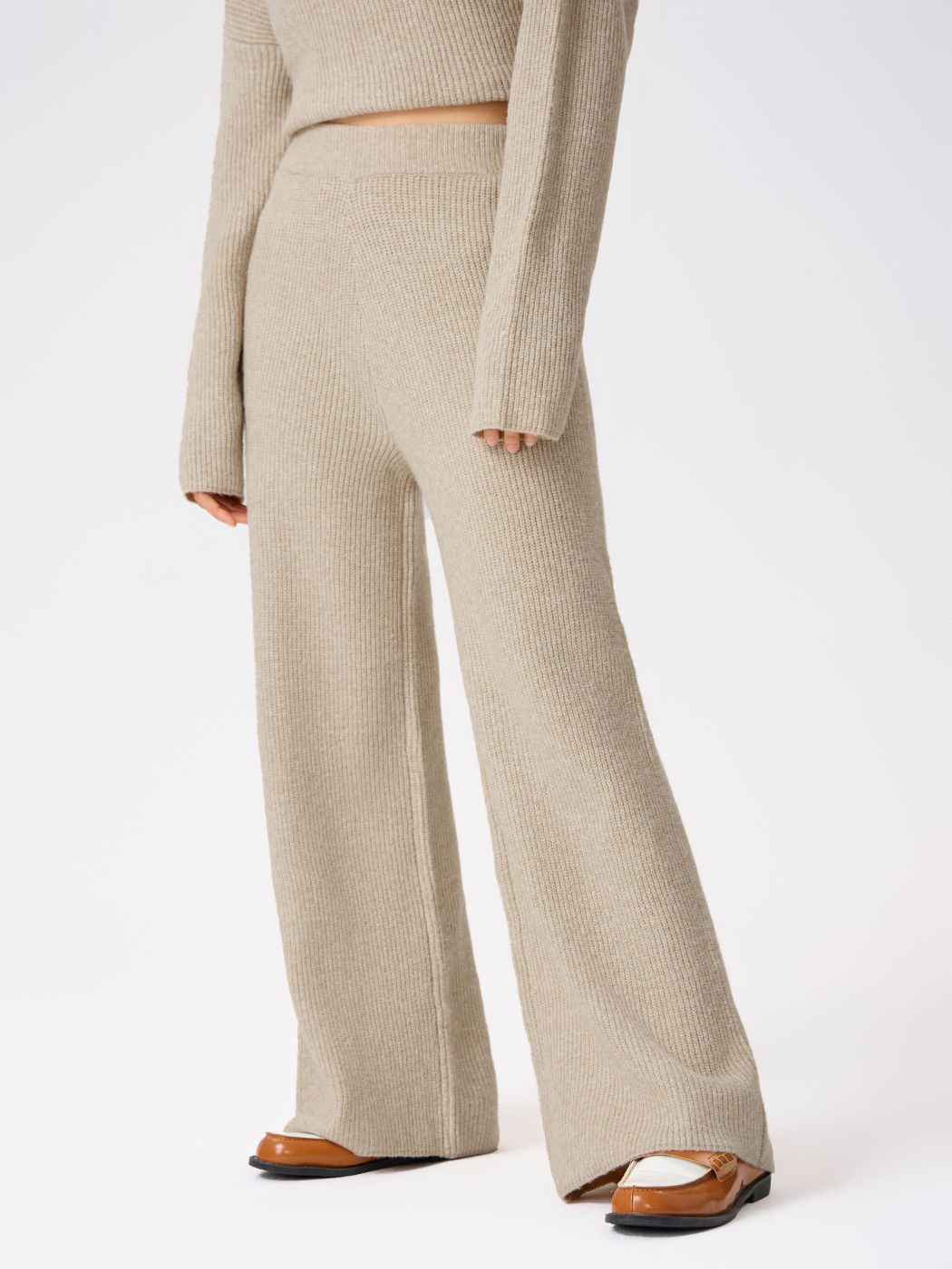 Wool-blend Knitted Trousers