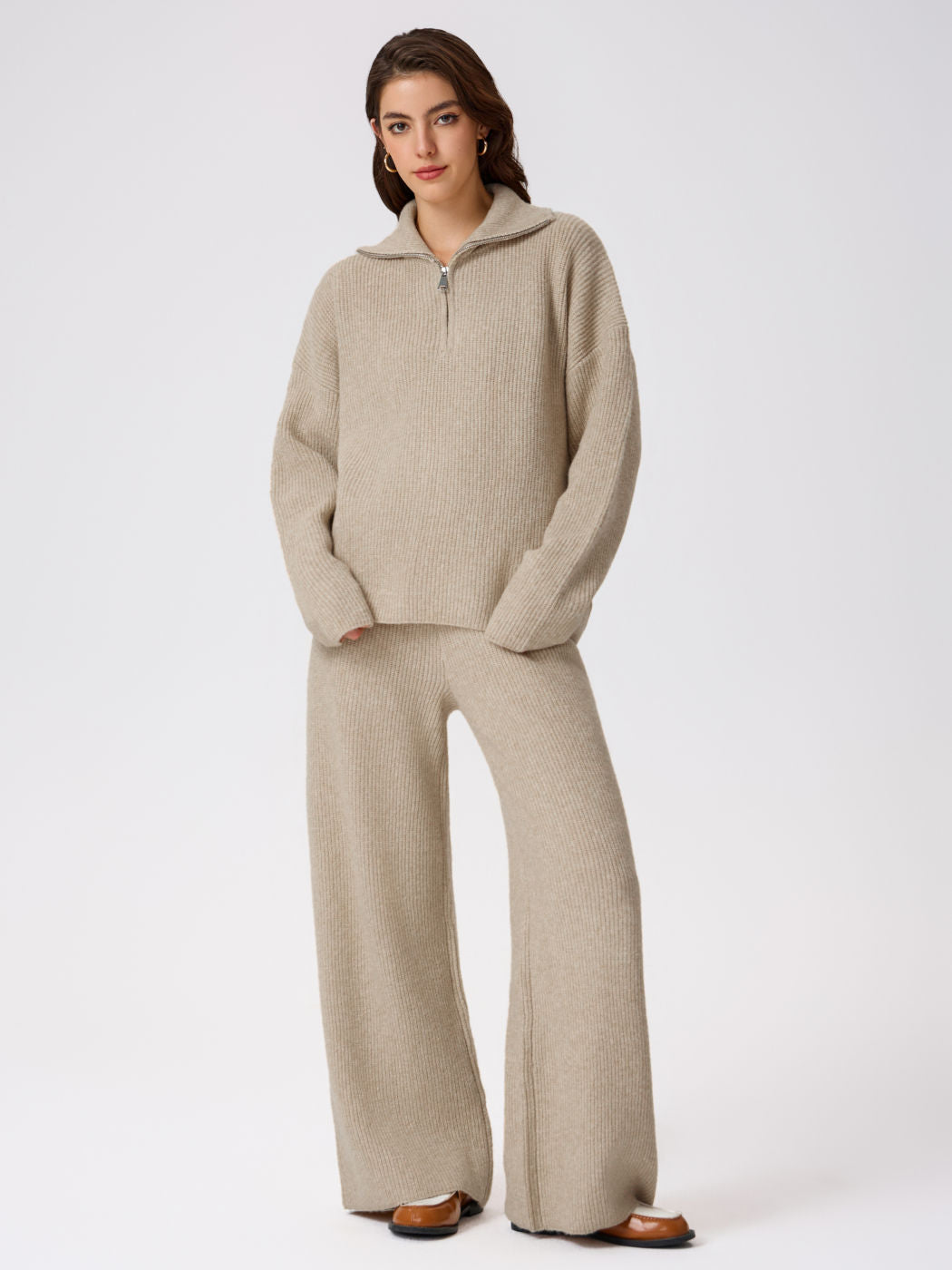 Wool-blend Knitted Trousers
